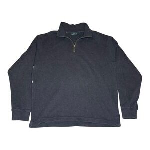 Rodd‎ & Gunn Sweater Mens Medium Gray Quarter Zip Pullover Embroidered Logo Knit